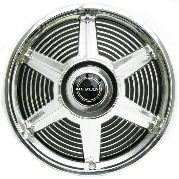 1965 Mustang Wheel Cover, 14 inches Standard, Black Center, Ford NOS