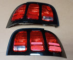 1996-1998 Mustang Tail Light Lenses, with Bezels, RH & LH