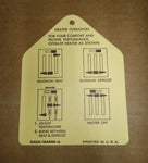 1964-1965 Mustang Interior Heater Instruction Tag