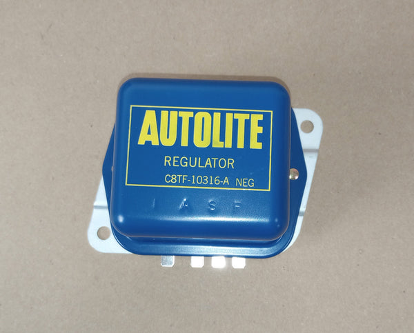 1968-1970 Mustang Voltage Regulator, with Air, Early 70, Blue, with Yellow