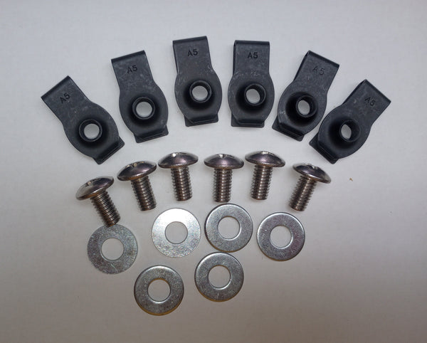 1971-1972 Mustang Bumper Bolt Kit, Front, for Chrome Bumper, 18 pcs