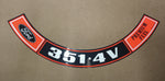 1970-1971 Mustang Air Cleaner Decal, 351-4V Premium Fuel