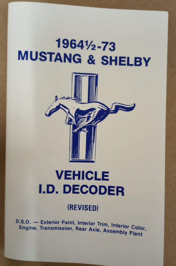 Mustang/Shelby Data Plate ID Decoder