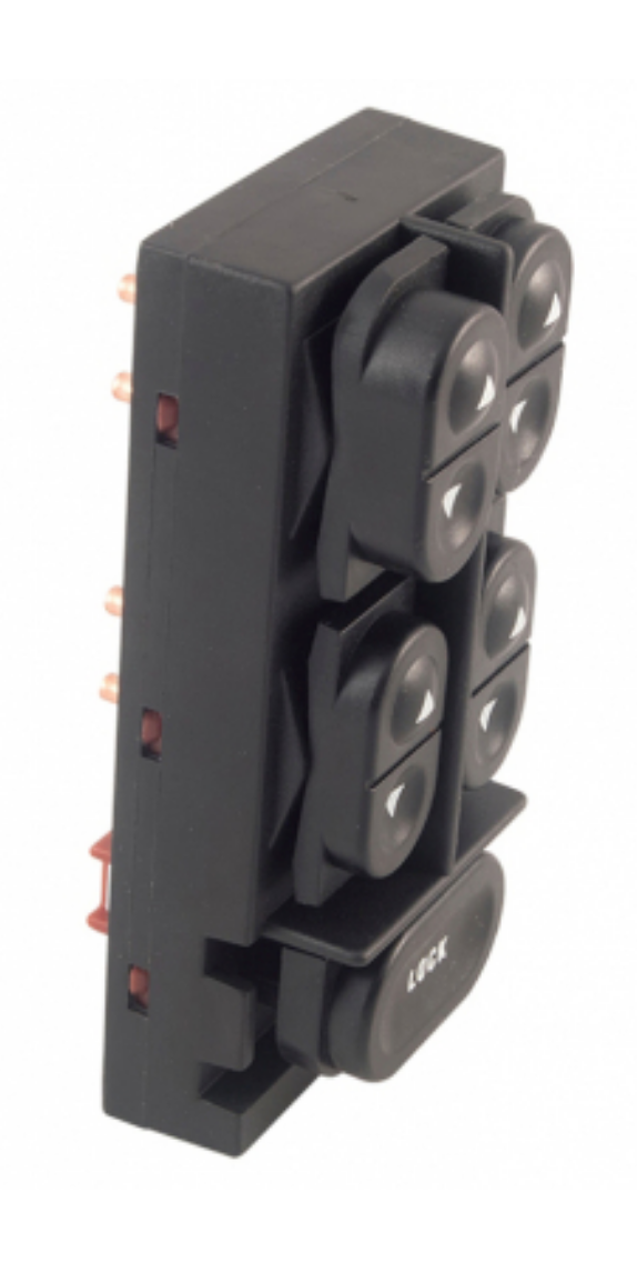 1987-1993 Mustang Power Window Switch, Convertible, LH, 5 Buttons, Ford