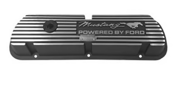 1964-1985 Mustang Valve Covers, V8 (260, 289, 302, 351W, exc. Boss 302 & EFI) Mustang Script Pony Logo