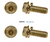 1968-1973 Mustang Starter Bolt Kit, V8, Gold, 2 pcs