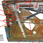 1967-1968 Mustang Window Guide, RH