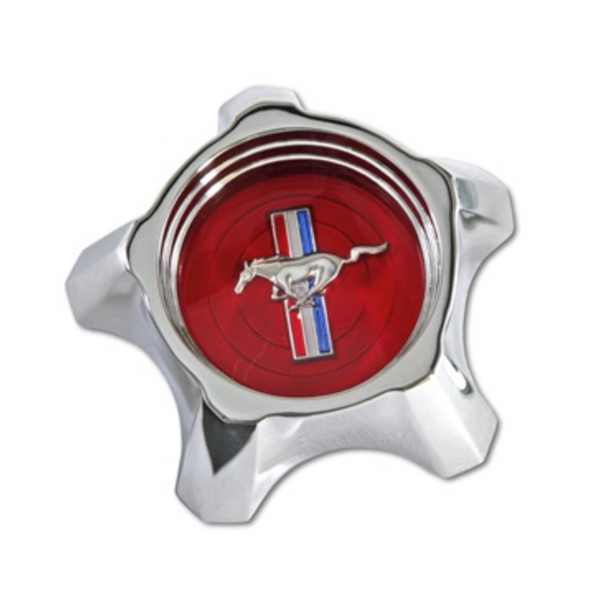 1967 Mustang Styled Steel Wheel Center Cap, 3-3/4 inches