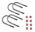1968-1969 Mustang Rear Leaf Spring U-Bolt Kit, U-Bolt & Nuts, 4 Bolts & 8 Nuts