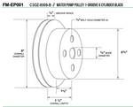 1965-1968 Mustang Water Pump Pulley, 6 cyl, 1 Belt