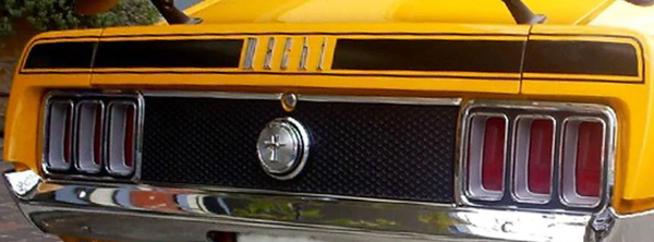 1970 Mustang Stripe Kit, Mach 1, Trunk Lid & Quarter Panel Extension, Black