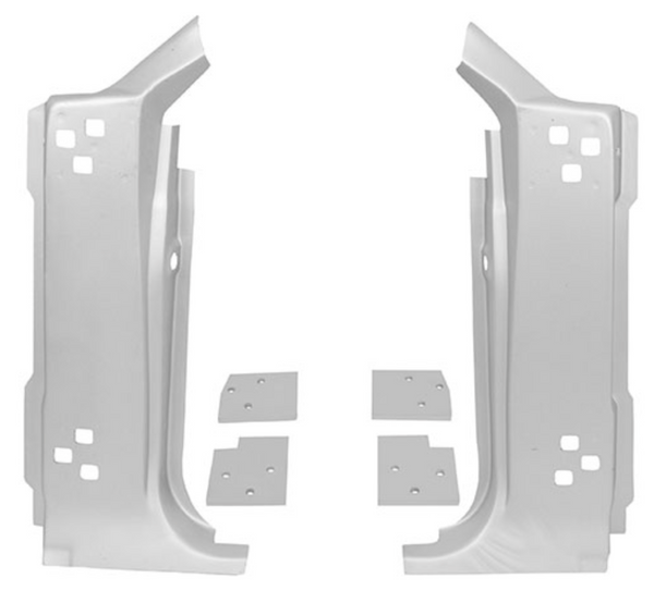 1967-1968 Mustang Dynacorn  inchesA inches Pillar Panel Set, Door Post, 6 pcs, Both Sides, Weld Thru Primer