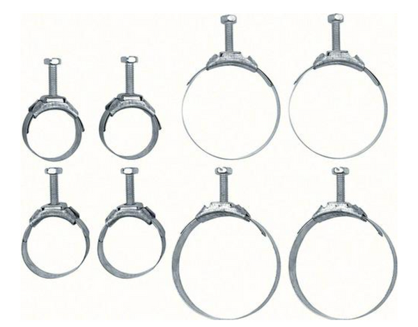 1965-1968 Mustang Radiator Hose Clamp Kit, V8 (Small Block), Original Type