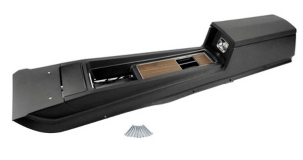 1969 Mustang Console Assembly, Complete, A/T, Deluxe Woodgrain