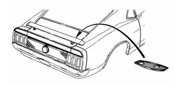 1969-1970 Mustang Rear Mounted Spoiler Mounting Gaskets