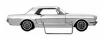 1967-1968 Mustang Door Weatherstrips, RH & LH
