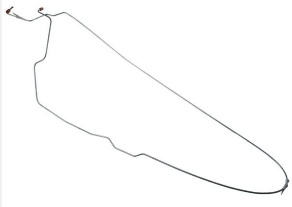 1967 Mustang Pre-Bent Long Front to Rear Brake Line, Drum, Before 2/67