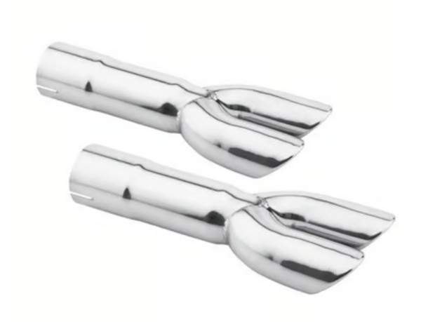 1967-1970 Mustang Hi-Flow GT Dual Exhaust Tips, RH & LH 2.25 inches Stainless Steel