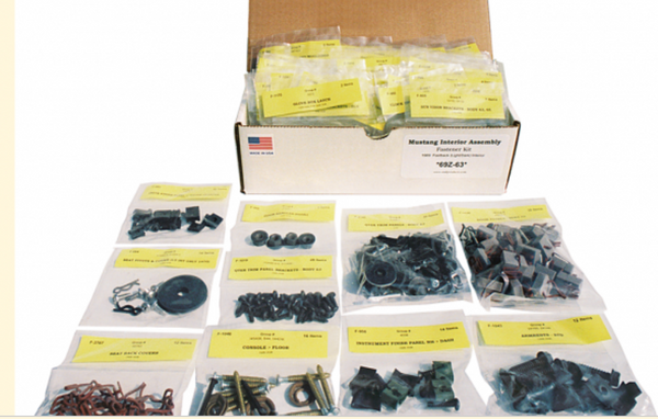 1965-1966 Mustang Master Interior Fastener Kit, Coupe, Deluxe, 212 pcs