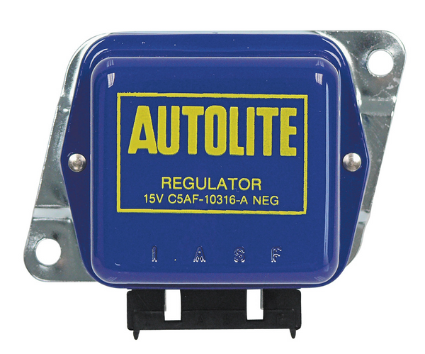 1965-1967 Mustang Voltage Regulator, without Air, Blue with Yellow