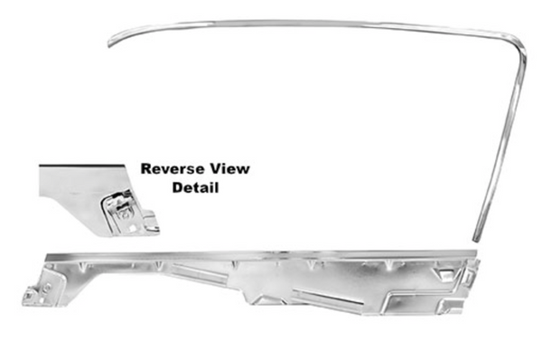 1965-1966 Mustang Door Window Frame, FB, RH