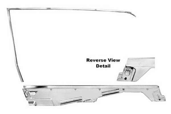 1965-1966 Mustang Door Window Frame, Cpe, LH