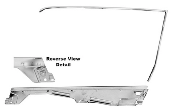 1965-1966 Mustang Door Window Frame, Cpe, RH