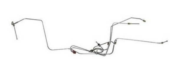 1967 Mustang Pre-Bent Front Brake Line Set, Standard Drum, After 2/67, 5 pcs