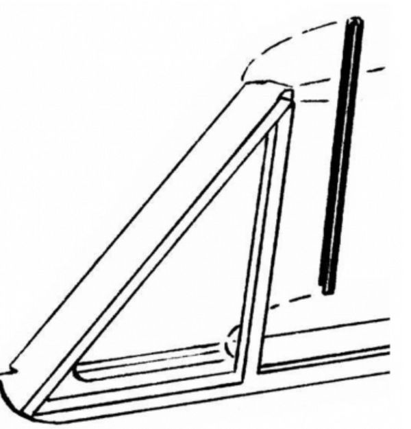 1965-1966 Mustang Vent Window Division Bar Weatherstrip, RH or LH, with steel insert