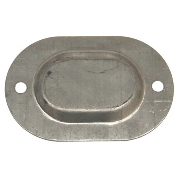 1965-1973 Mustang Drain Hole Cover, Galvanized, Hardware Included