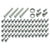 1965-1970 Mustang Rear Folding Seat Trim Screw Kit, FB & Sportsroof, 68 pcs