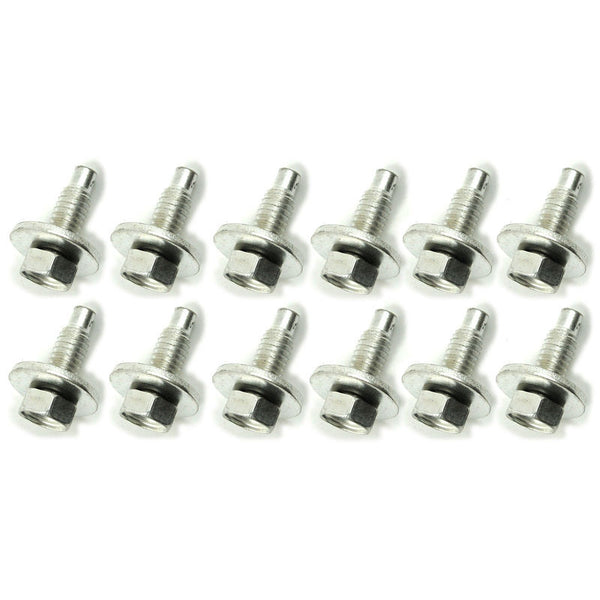 1969 Mustang AMK Fender Bolts, Concours Quality, Flag Logo, 12 pcs