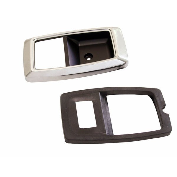1979-1993 Mustang Inside Door Handle Bezels, Chrome Trim, RH & LH