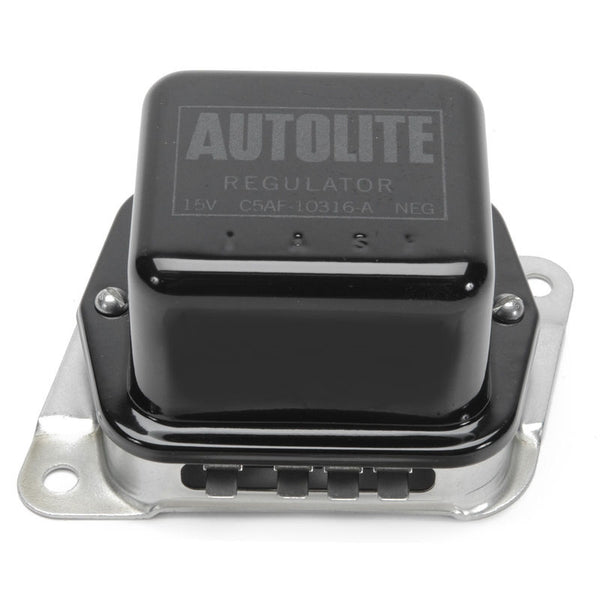 1965-1966 Mustang Voltage Regulator, w/o Air, Blk, w/Silver