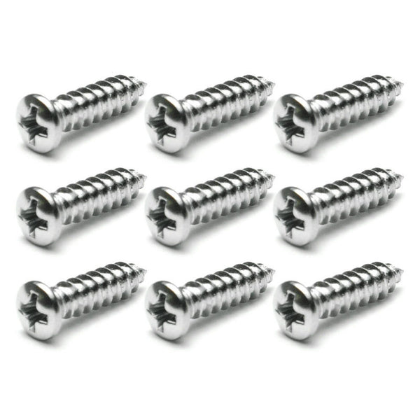 1965-1966 Mustang Sunvisor Bracket & Mirror Screw Set, Cpe & FB, 9 pcs