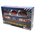 1987-1993 Mustang Eurolite Tail Light Kit, Clear, D.O.T./ STREET LEGAL