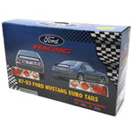 1987-1993 Mustang Eurolite Tail Light Kit, Clear, D.O.T./ STREET LEGAL