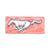 1967-1968 Mustang Dash Emblem, Red, w/running horse