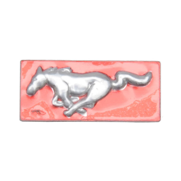 1967-1968 Mustang Dash Emblem, Red, w/running horse