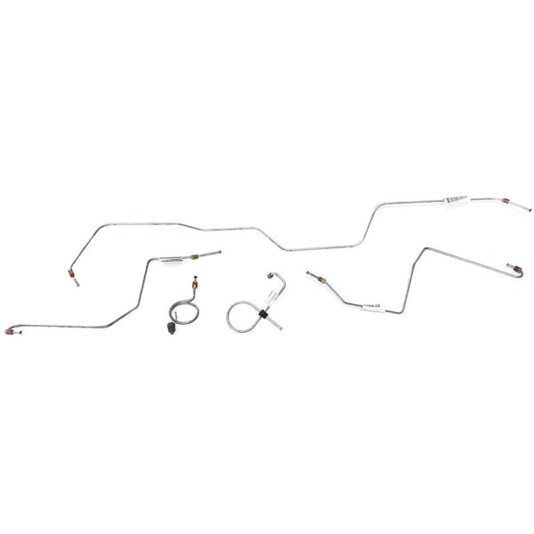 1967 Mustang Pre-Bent Front Brake Line Set, Standard Drum, Before 2/67, 5 pcs