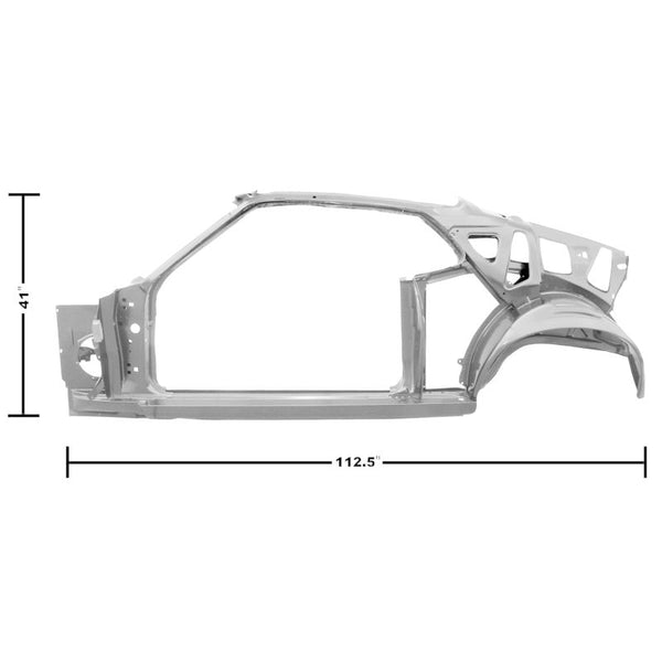 1969 Mustang Dynacorn Door / Quarter Frame Assembly, FB, LH, Weld Thru Primer