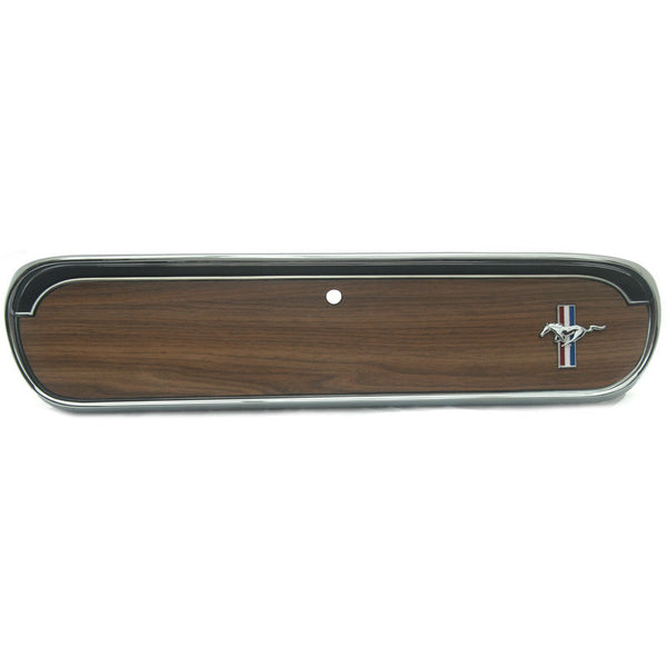 1965-1966 Mustang Glove Box Door, Woodgrain, w/Emblem