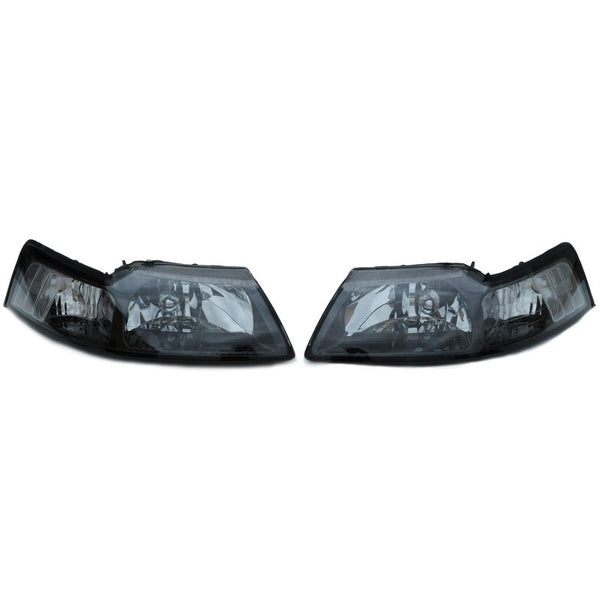 1999-2004 Mustang Headlight Assembly, Ultra Smoke, w/o Amber