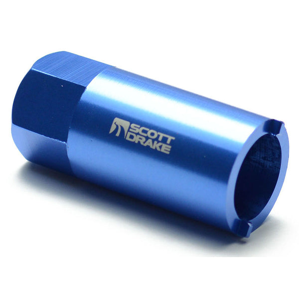 1964-1965 Mustang Windshield Wiper Arm Bezel Nut Tool, Billet Aluminum, Blue