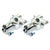 1979-1993 Mustang Radiator Upper Mount Bracket Kit, Chrome, 5.0L, Both Sides
