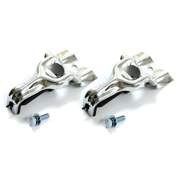 1979-1993 Mustang Radiator Upper Mount Bracket Kit, Chrome, 5.0L, Both Sides