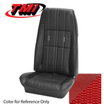 Coupe / Vermillion 1971-1973 Mustang Two Front Buckets & Rear Seat Upholstery, Deluxe