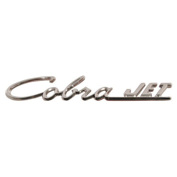 1969 Mustang Hood Scoop Nameplate, Cobra Jet, Ford Licensed
