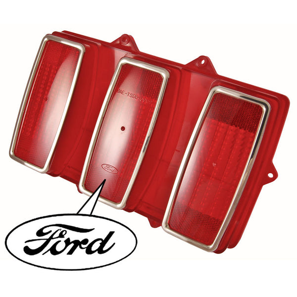 1969 Mustang Tail Light Lens, exc. GT350/500, Ford Tooling