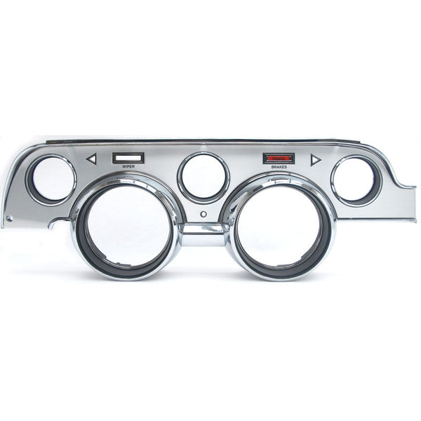 1967 Mustang Instrument Cluster Housing, Brushed Aluminum